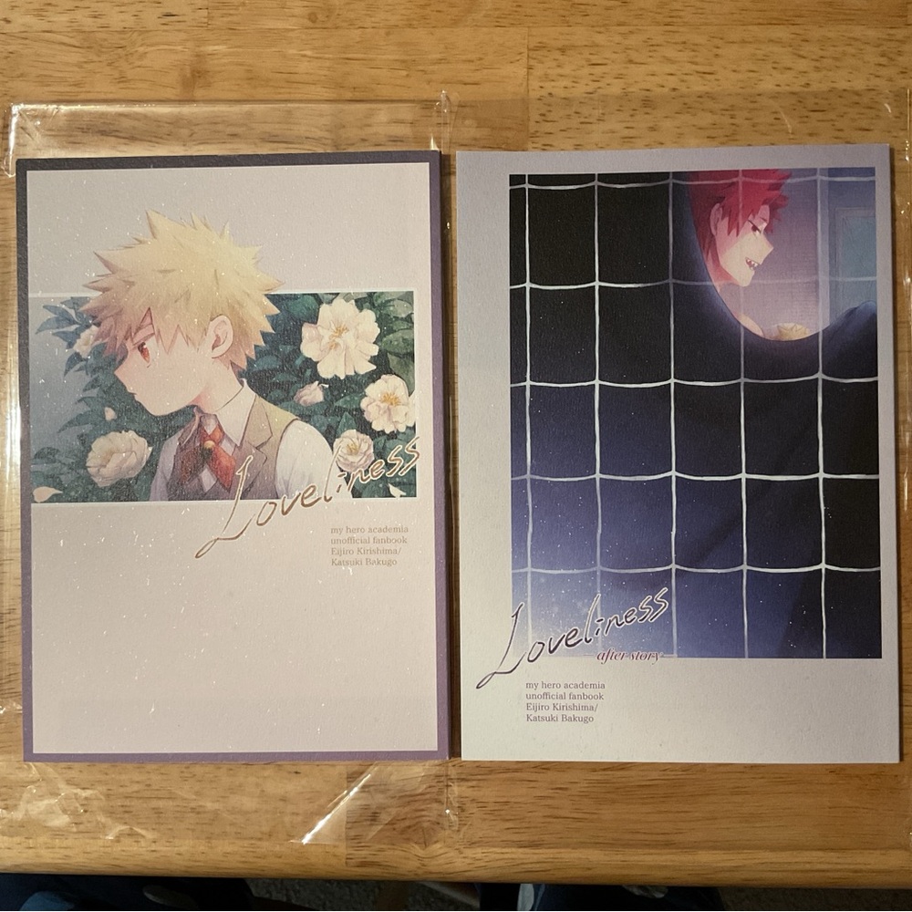KiriBaku Yaoi manga Doujinshi Loveliness vols. 1-2 set by amedama calcium candy